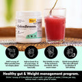 Colonbroom Bundle Of 2 - Premium & Strawberry Flavor Psyllium Husk Powder & Colon Cleanser, Fiber Supplement Powder, Colon Broom Drink, Detox Colon Cleanse, Gut Health, Anti Bloat