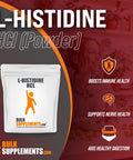 BulkSupplements L-Histidine Powder - Amino s Supplement for Immune Support - Unflavored, Powder - 500mg (100 Grams - 3.5 oz)