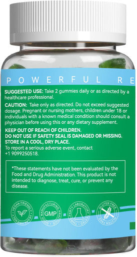 2 Pack Chlorophyll Gummies Sugar Free, Ashwagandha Vitamin B12 Zinc For Healthy Skin & Body Detox, Energy And Metabolism, Chewable Supplement For Women & Men - 120 Count