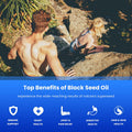 Organic Black Seed Oil Capsules | 120 Vegan Softgel Black Cumin Seed Oil Capsules | 1400Mg Per Serving Virgin Cold Pressed Nigella Sativa Oil Pills With Thymoquinone & Vitamin E Rich In Omega 3 6 9