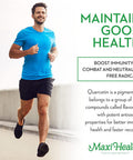 Maxi Health Quercetin 500mg with Zinc 30mg Vitamin C 1000mg Vitamin D 2500 IU Elderberry 125mg - Vegetarian Health Supplement for Adults Kosher - 90 Veggie Capsules