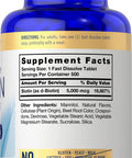 Carlyle Biotin 5000Mcg | 500 Fast Dissolve Tablets | Vegetarian, Non-Gmo, Gluten Free Supplement