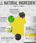 Hair, Nails & Skin Care With Saw Palmetto, Biotin, Amla, Vitamins A, C, E, Zinc, Copper, Black Seed Extract, Fo-Ti - 60 Non-Gmo, Gluten Free, Veggie Capsules For Men And Women
