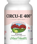 Maxi Health Circu-E 400 IU - Natural Vitamin E - Body's Defense System Support - 60 Capsules - Kosher