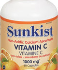Sunkist Non-Acidic Calcium Ascorbate Vitamin C Capsule, 1000mg