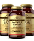 Solgar Triple Strength Omega 3 950 Mg - 100 Softgels Pack Of 3 - Supports Cardiovascular Joint & Skin Health - Non-Gmo Gluten Free Dairy Free - 300 Total Servings