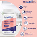 Herodianow 99% Ultra Purity Sublingual Trans-Resveratrol Supplement Organic 900Mg,Aging,Skin,Immune System,120 Lozenges