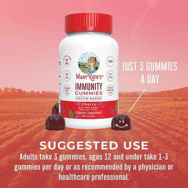 Maryruth Organics Elderberry Gummies Raspberry (Sugar ) & Elderberry Gummies Cherrry Bundle Immune Support Powerful Blend of Zinc Elderberry Vitamin C Vitamin D & Echinacea for Kids & Adults