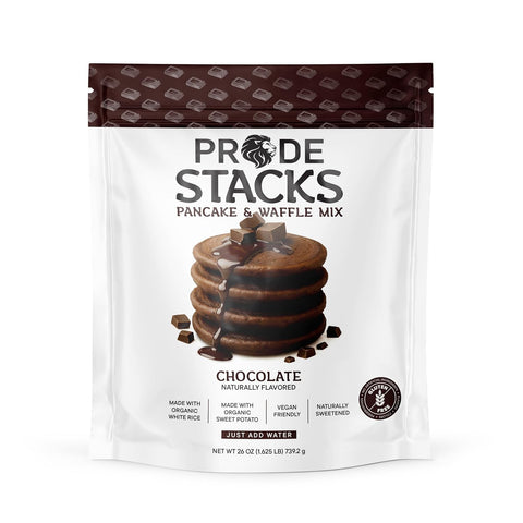 Pride Stacks Pancake & Waffle Mix - Organic Rice & Sweet Potato Blend, Brown Sugar Cinnamon