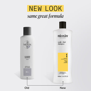 Nioxin System 1 Scalp + Hair Thickening Shampoo | For Natural Hair with Light Thinning | Hair Care Formula with Niacinamide & Biotin