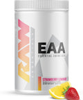 Raw Eaa Amino Acids Powder Strawberry Lemonade (25 Servings) - Pre Workout Amino Energy Powder For Strength Endurance Recovery & Lean Muscle Growth - Bcaa Amino Acids Supplement For Men & Women