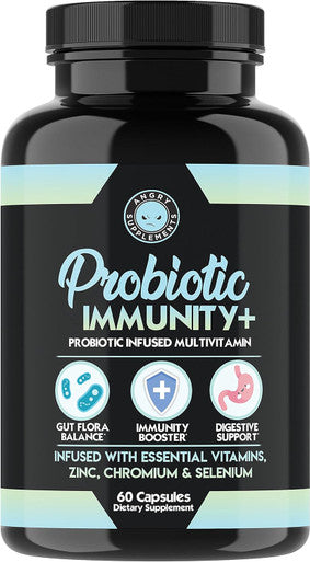 Probiotic Immunity Supplement Ã¢â‚¬â€œ Probiotic Infused Multi-Vitamin With Zinc, Chromium, Selenium & Essential Vitamins Ã¢â‚¬â€œ Supports Healthy Gut Flora, Digestive Health, And Immune System (1-Bottle)