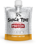 Rich Piana 5% Nutrition Snack Time | Squeezable Protein Ss | High Protein Snack Pouches | Convenient, Real Food Protein from Peanuts & Egg Whites | 10-Count (Peanut Butter)