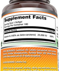 Amazing Nutrition Formulas Beta Carotene Supplement | 25000 IU Per Serving | 180 Softgels | Non-GMO | Gluten | Made in USA