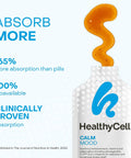 Healthycell Calm Mood Daily Liquid Supplement - Cortisol Manager & Mood Support Supplement For Stress With Ashwagandha L-Theanine Magnesium 5-Htp Gaba & Saffron - 30 Gel Packs
