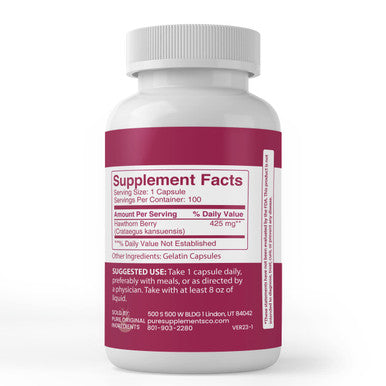 PURE ORIGINAL INGREDIENTS Hawthorn Berry, (100 Capsules) Always Pure, No Additives Or Fillers, Lab Verified