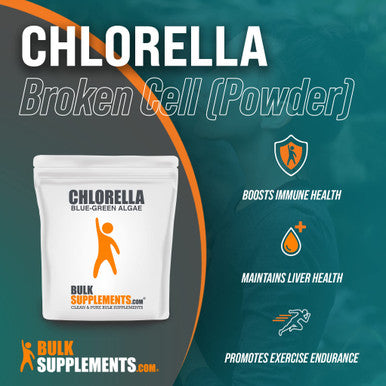 BulkSupplements Chlorella Powder - Superfood Supplement for Immune Support, Broken Cell Wall - Vegan, Powder - 3g s, 167 Servings (500 Grams - 1.1 lbs)