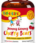 North American Herb Spice Kidekare Yummy Gummy Cherry Bears 60 Real Cherry Gummies Daily Immune Support for Children with P73 Oreganol Black Seed Oil NonGMO 30 Servings