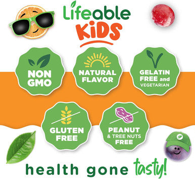 Lifeable Kids Vitamin C Gummies 250Mg Great Tasting Vit C Vegan Gmo-Vitamin C Chewable For Immune Support 90 Gummies