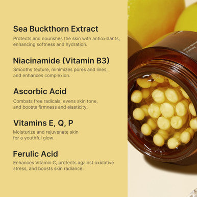 medicube Capsule Cream with Deep Vitamin C Liposome Vitamin C Golden Capsule for Radiance and Firm Looking Skin Hydrating Glow Gel Texture Korean Skincare 1.94 oz