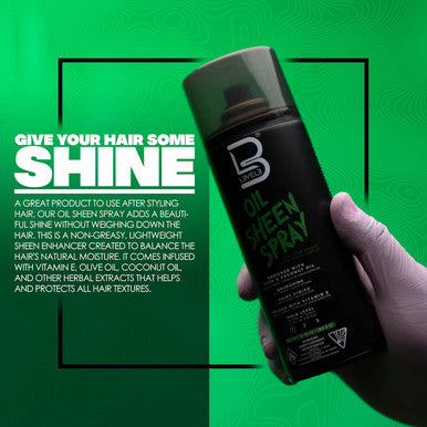 L3 Level 3 Oil Sheen Spray - Adds Shine To Hair After Styling - Infused With Vitamin E Olive And Coconut Oil And Herbal Extracts Level Three Oil Shine Spr