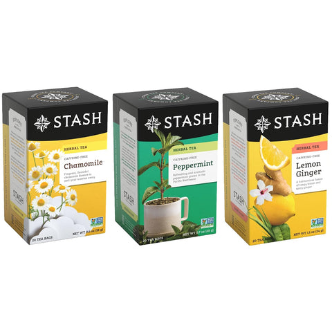 Stash Tea Relax and Unwind Tea Sampler - Assorted Specialty Tea Gift Set, Calming Herbal Teas to Support Relaxation, 7 Flavors, 35 Tea Bags
