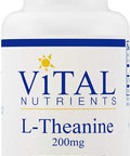 Vital Nutrients LTheanine 200 mg Supports Normal Stress Levels and Cognitive Function 60 Capsules per Bottle