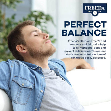 Freeda Multivitamin - Quintabs-M With Iron - Kosher Multi Vitamins Supplements For Women Health - Multivitamins For Women & Iron-Deficient Men Adult Vitamins Multivitamin (100)