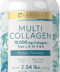 Carlyle Multi Collagen Powder 40 Oz | 10000 Mg | Type I, Ii, Iii, V & X | Collagen Peptides Supplement With Protein | Gluten Free