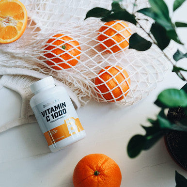 BioTechUSA Vitamin C 1000, Food Supplement Tablets, Contain 1000 mg Vitamin C with Rosehip, elderflower and bioflavonoids, 100 Tablets