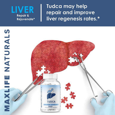 Maxlife Naturals Tudca Liver Support Supplement - Tudca 500mg 60 SERVINGS - Liver Cleanse - Liver Rescue Aid Bile Salts - Tudca Bile Salt - Assist Liver Detox Cleanse Tudca Supplement (Tauroursodeoxycholic Acid)