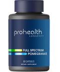 ProHealth Full Spectrum Pomegranate Supplement 60 Capsules Heart Support with Pomegranate Extract&Pomegranate Juice Powder