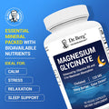 Dr. Berg Magnesium Glycinate With Vitamin D and B6 For Stress Relief Calm Relaxation and Good Sleep 120 Mg Magnesium Glycinate 90 Caps