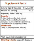 Secrets of the Tribe - Mushrooms Blend, Immune Support Formula, Herbal Supplement Blend (60 Capsules)