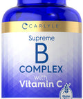 Carlyle Vitamin B Complex Plus Vitamin C | 300 Caplets | Vegetarian, Non-Gmo And Gluten Free Supplement