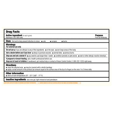 Bacitraycin Plus First Aid Antibiotic Ointment With Moisturizing Aloe 1 Oz