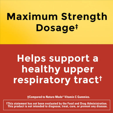 Nature Made Maximum Strength Dosage Vitamin C Per Serving Adult Vitamin C 80 Gummies 1000Mg
