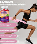BSSTABBON Beet Root Gummies With Beet Root Extract,Pomegranate Juice Power,Grape Seed Extract Supplement Per Serving For Men And Women Non-Gmo, And Gluten Free,60Gummies