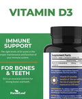 ForestLeaf Vitamin D3 10000 IU - Bone Health and Immune Support Supplements for Women and Men 180 Vegetable Capsules