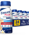 Ensure Plus Nutrition Shake With 16 Grams Of Protein & Plus Liquid Nutrition Shake With Fiber 16 Grams Of Protein Vanilla 8 Fl Oz Bottle (Pack Of 24)