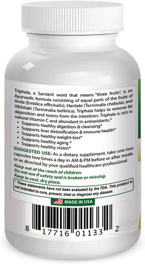 Best Naturals Triphala 750 mg 120 Vcaps