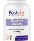 BESTVITE Chromium Picolinate 1000mcg (240 Vegetarian Capsules) - No Stearates - No Dicalcium Phosphate - Vegan - Gluten Free - Non-GMO