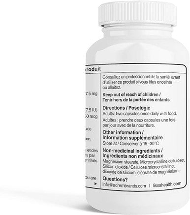 Lissa Health Biotin | For healthy hair, skin and nails | Helps maintain immune function | 2500 mcg | 90 capsules