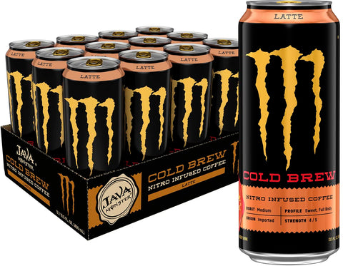 Monster Energy Java Monster Salted Caramel, Coffee + Energy Drink, 15 Fl Oz | Pack of 12