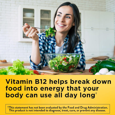 Nature Made Vitamin B12 1000 Mcg Dietary Supplement For Energy Metabolism Support 75 Time Release Tablets 75 Day Supply