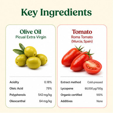 BB LAB Organic Olive Tomato Shot 100% Spanish Organic Extra Virgin Olive Oil & Tomato Blend Travel Easy on-the-go Liquid Stick 20g x 10 Sticks