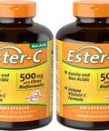 American Health Ester-C With Citrus Bioflavonoids Capsules - Gentle On Stomach Non-Acidic Vitamin C - Non-Gmo 500 Mg 240 Count (Pack Of 2) 120 Servings