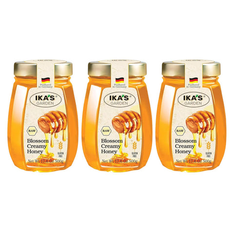 Ika's Garden Raw Manuka Honey with Blossom Honey - 100% Pure, Unfiltered, Gluten-Free Ã¢â‚¬â€œ Product of Germany, 17.6 oz (500g) Jar