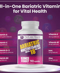 Procare Health Bariatric Multivitamin With Iron 18Mg (03 Month Supply) - Post-Op Bariatric Vitamins For Gastric Bypass Bariatric Surgery Patients, Supports Recovery (90 Easy To Swallow Capsules)