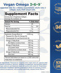 Omega 369 Vegan and Vegetarian Omega Formula 5 in 1 Essential Fatty Acid Complex Scientifically Formulated PlantBased Omega 3 6 9 Essential Fatty Acids EFA from Purity Products 60